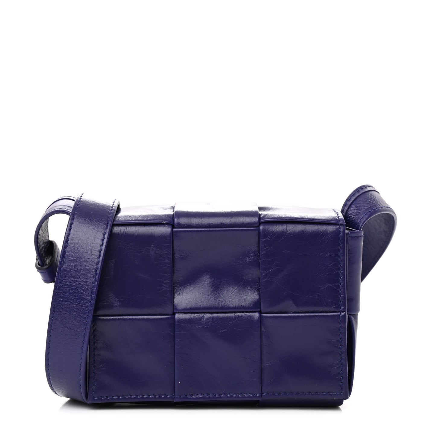 Paper Calfskin Maxi Intreccio Extra Mini Cassette Crossbody Bag Purple