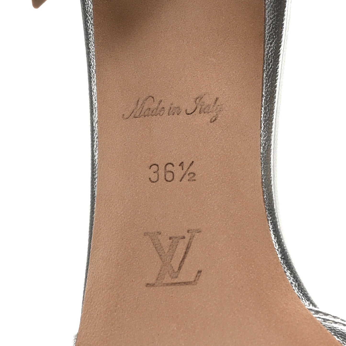 Metallic Calfskin Shake 5.5cm Mule 36.5 Silver