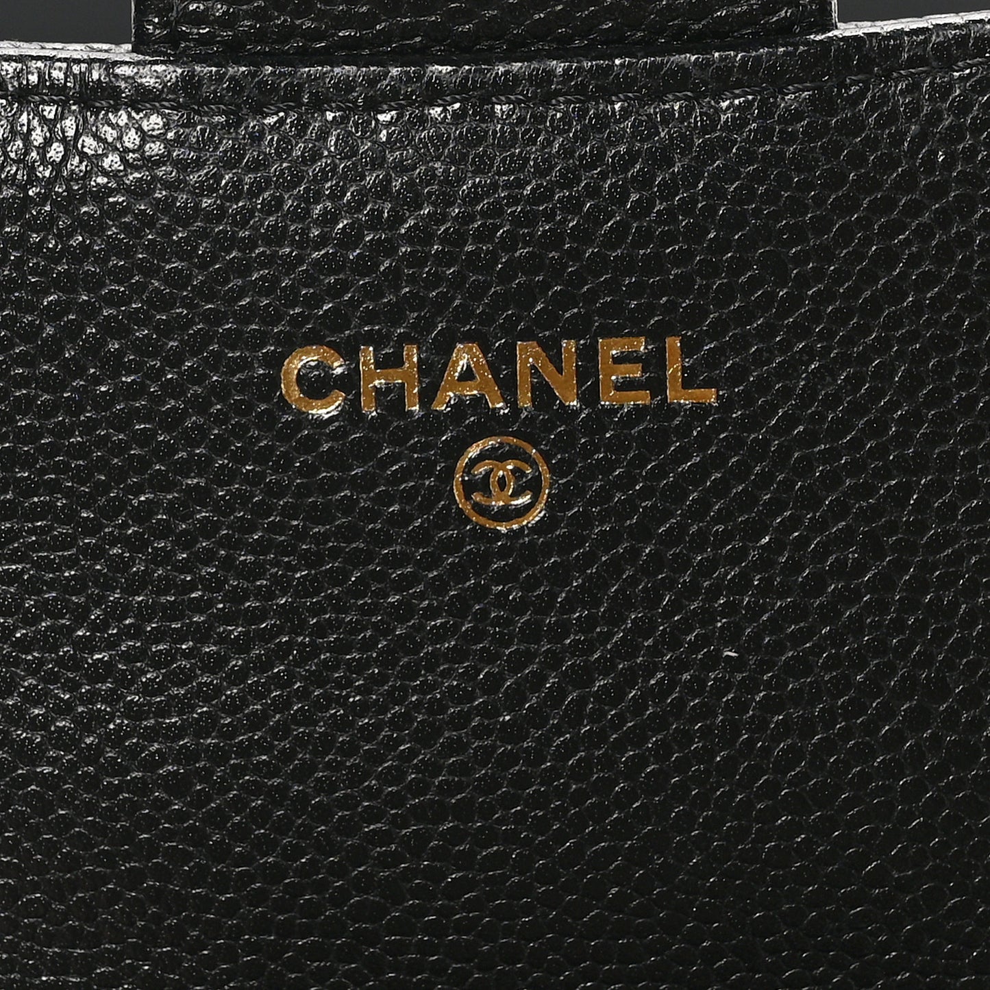 Caviar Quilted Flap Phone Holder With Chain Black