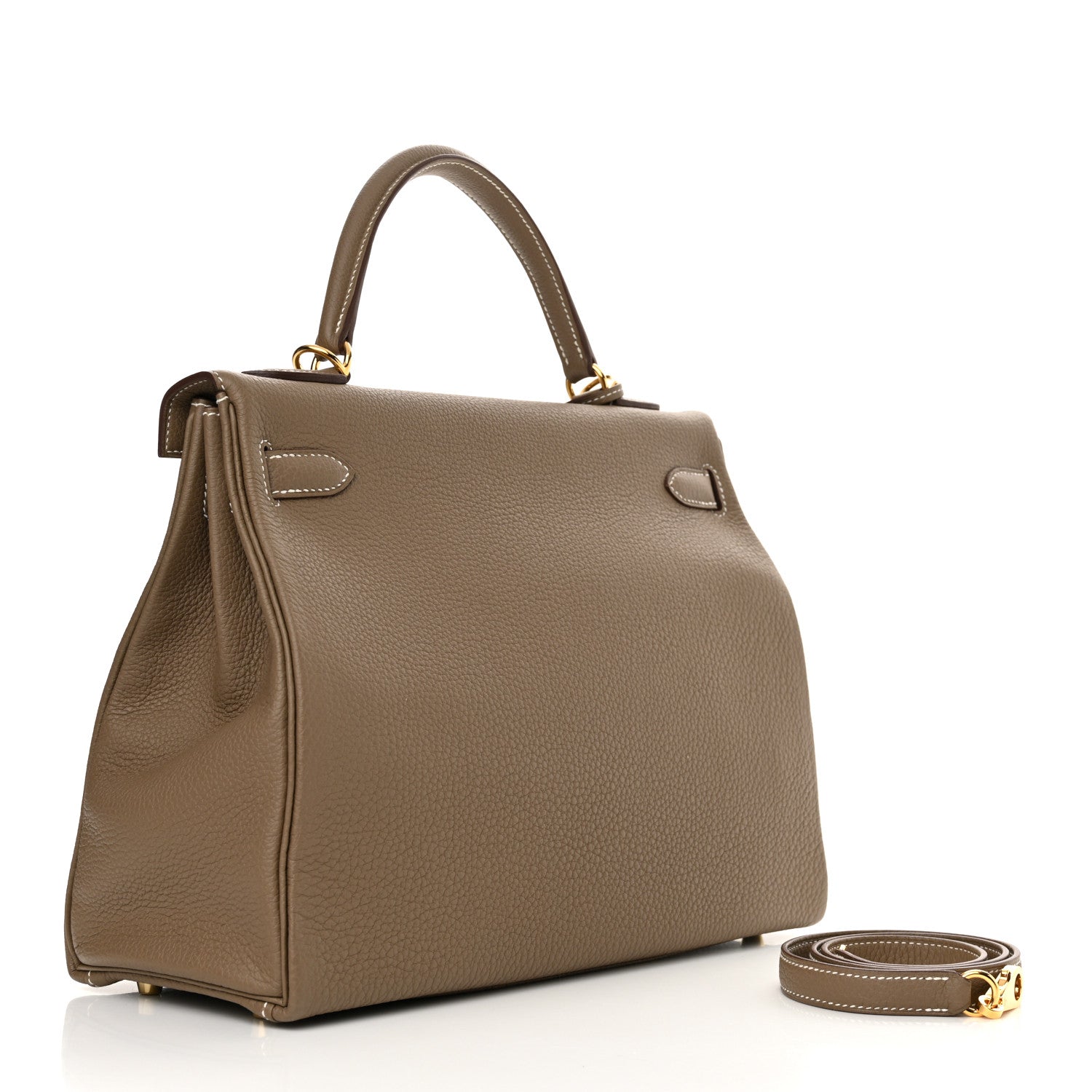 Hermes Togo Kelly Retourne 32 Etoupe 3 of 15