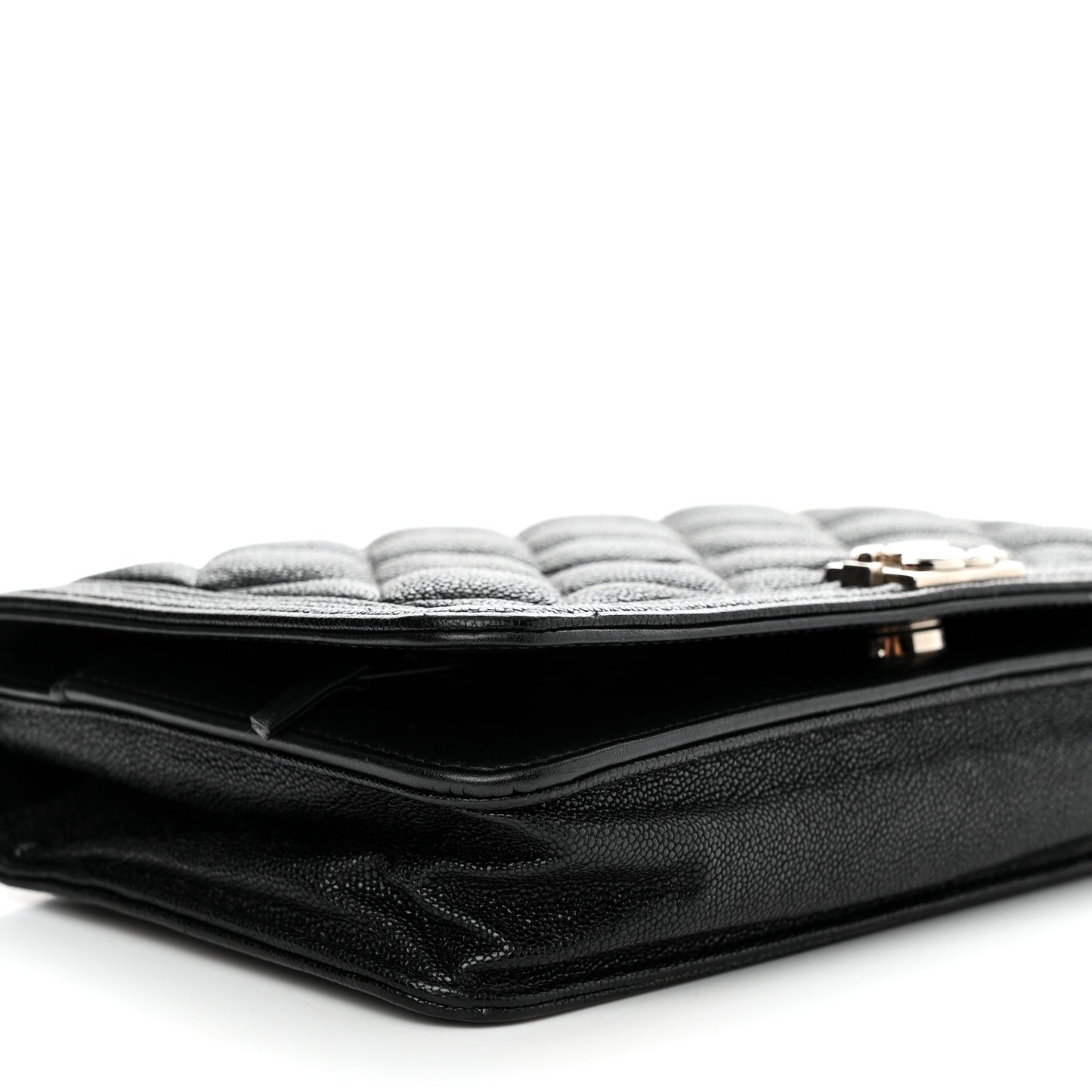 Caviar Quilted Boy Wallet On Chain WOC Black
