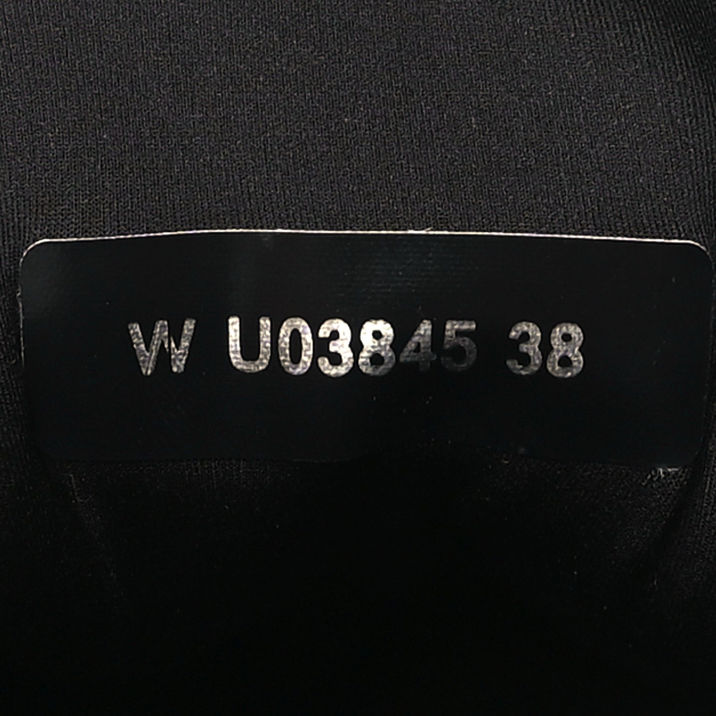 Lambskin Fabric CC Uniform Sneakers 38 Black