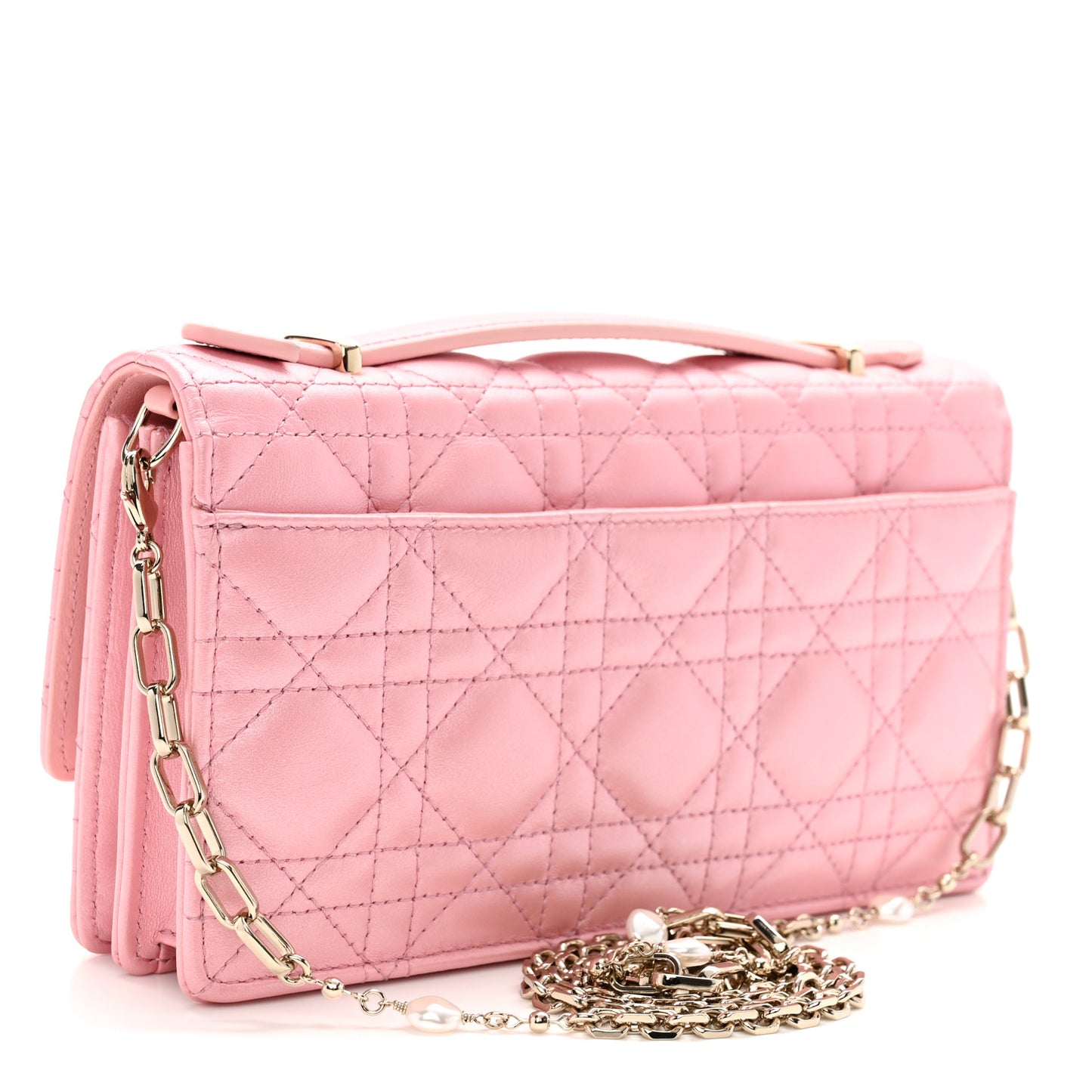 Lambskin Cannage Mini My Dior Top Handle Clutch
