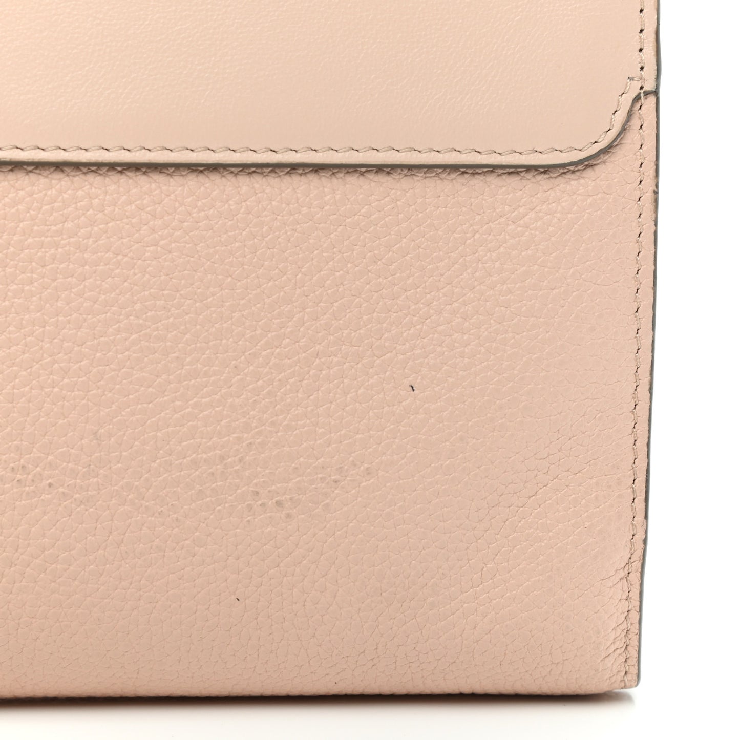 Grained Calfskin Joe Clutch Cement Pink