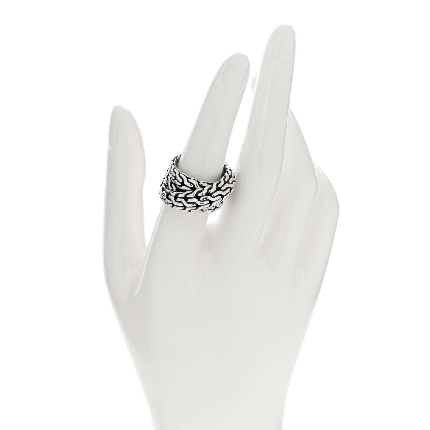Sterling Silver Classic Chain Tiga Overlap Ring 54 7