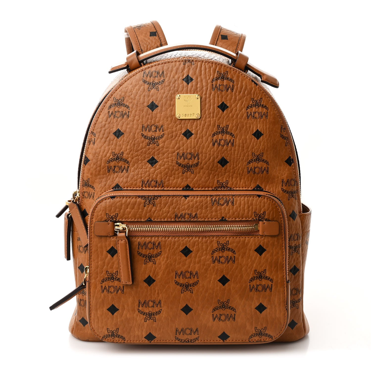 MCM Visetos Mens Medium Stark Backpack Cognac 1715192 – FASHIONPHILE