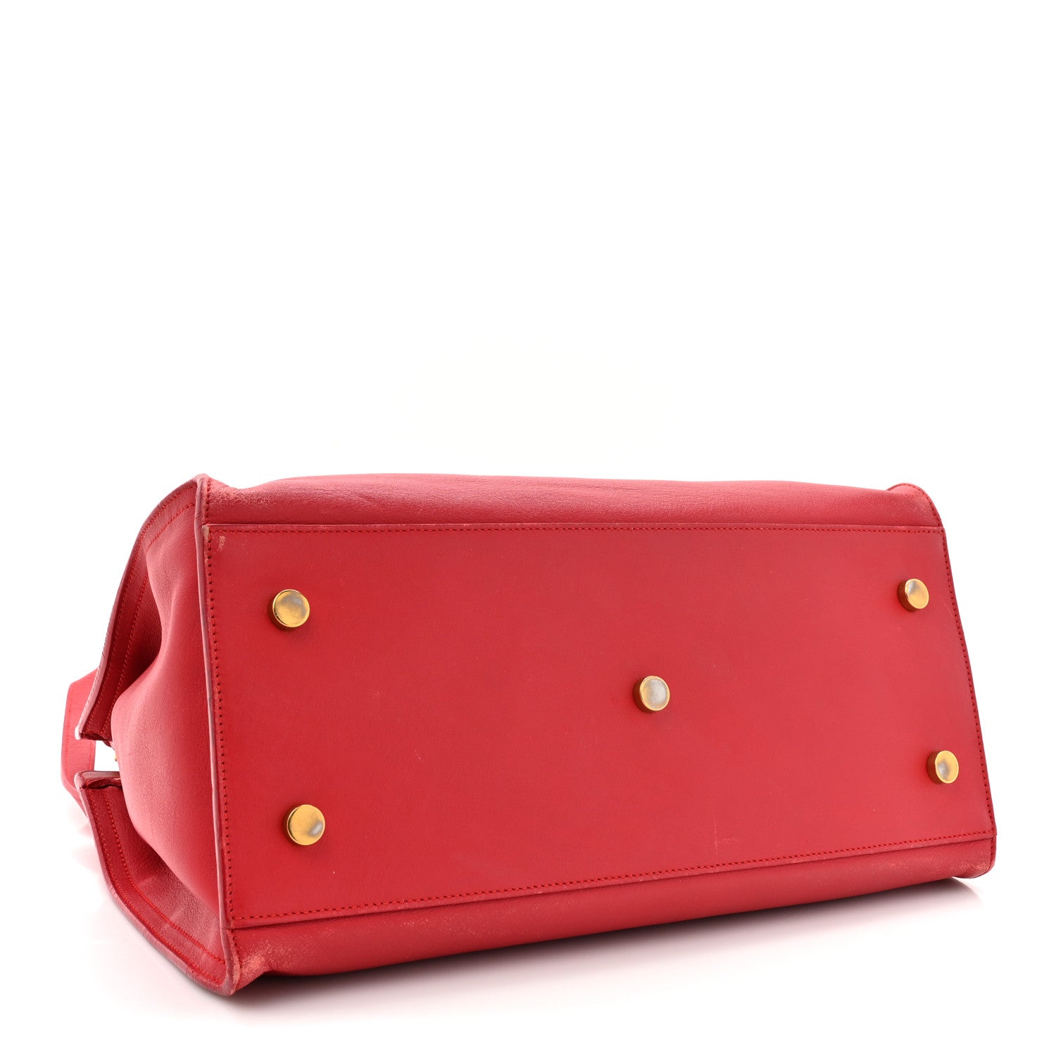 Saint Laurent Calfskin Small Monogram Cabas Lipstick Red 4 of 25