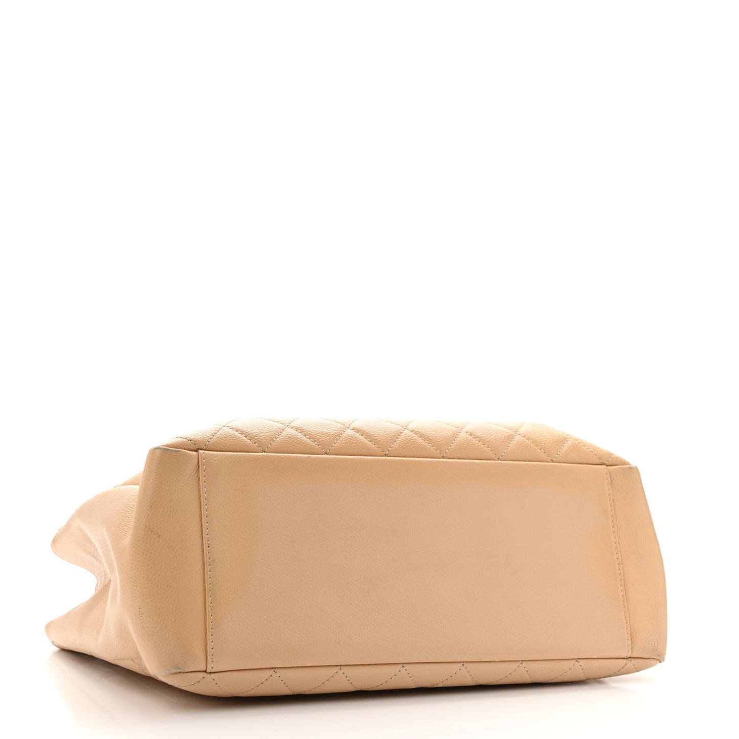 Caviar Quilted Grand Shopping Tote GST Beige Clair