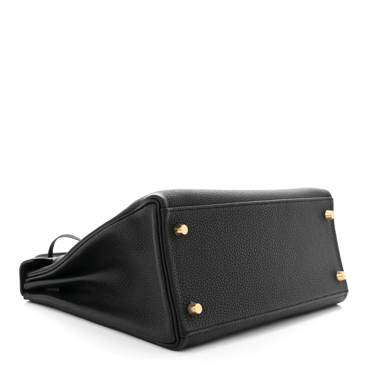 Togo Horseshoe Kelly Retourne 28 Black Vert Fonce