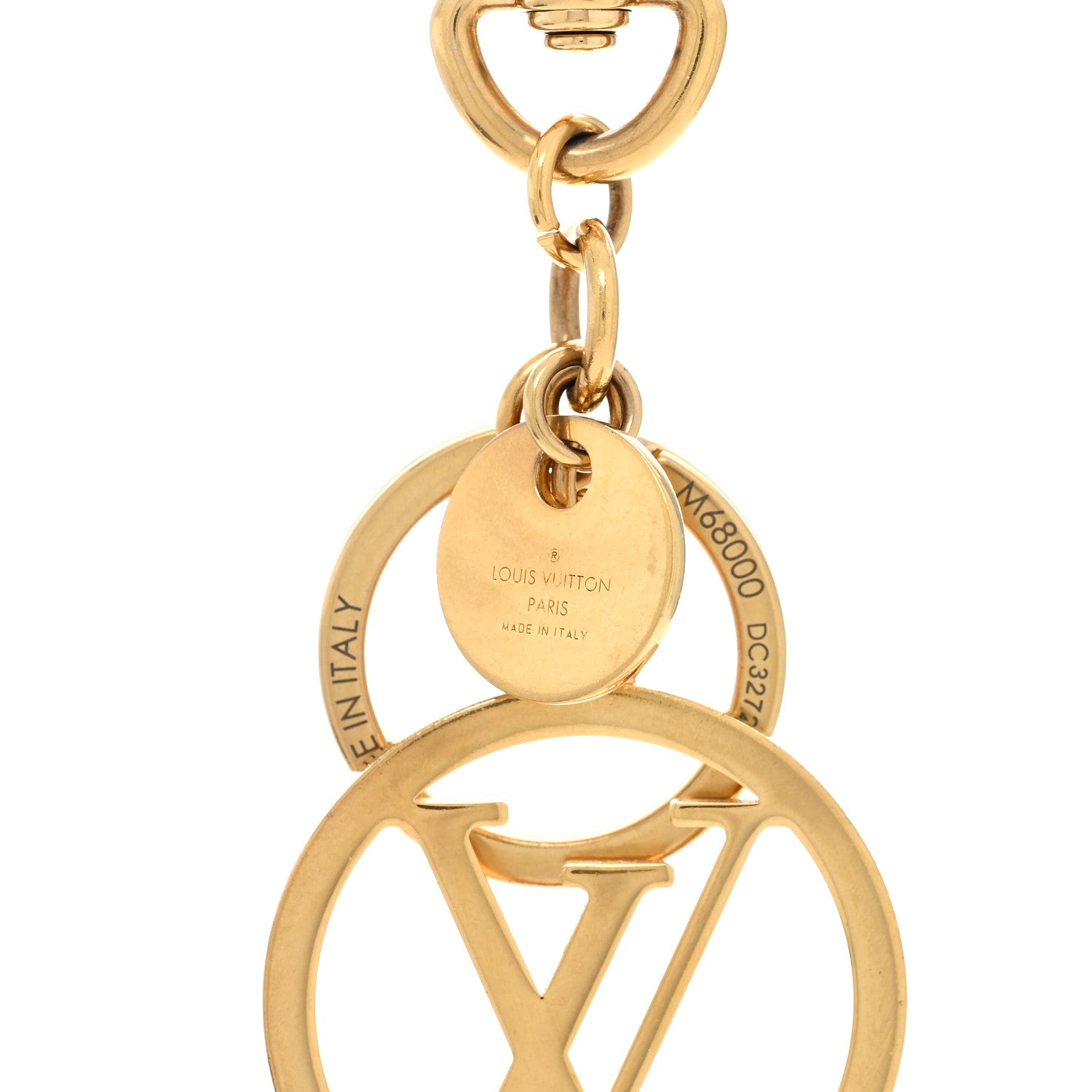 Louis Vuitton LV Circle Bag Charm Key Holder Gold 3 of 4