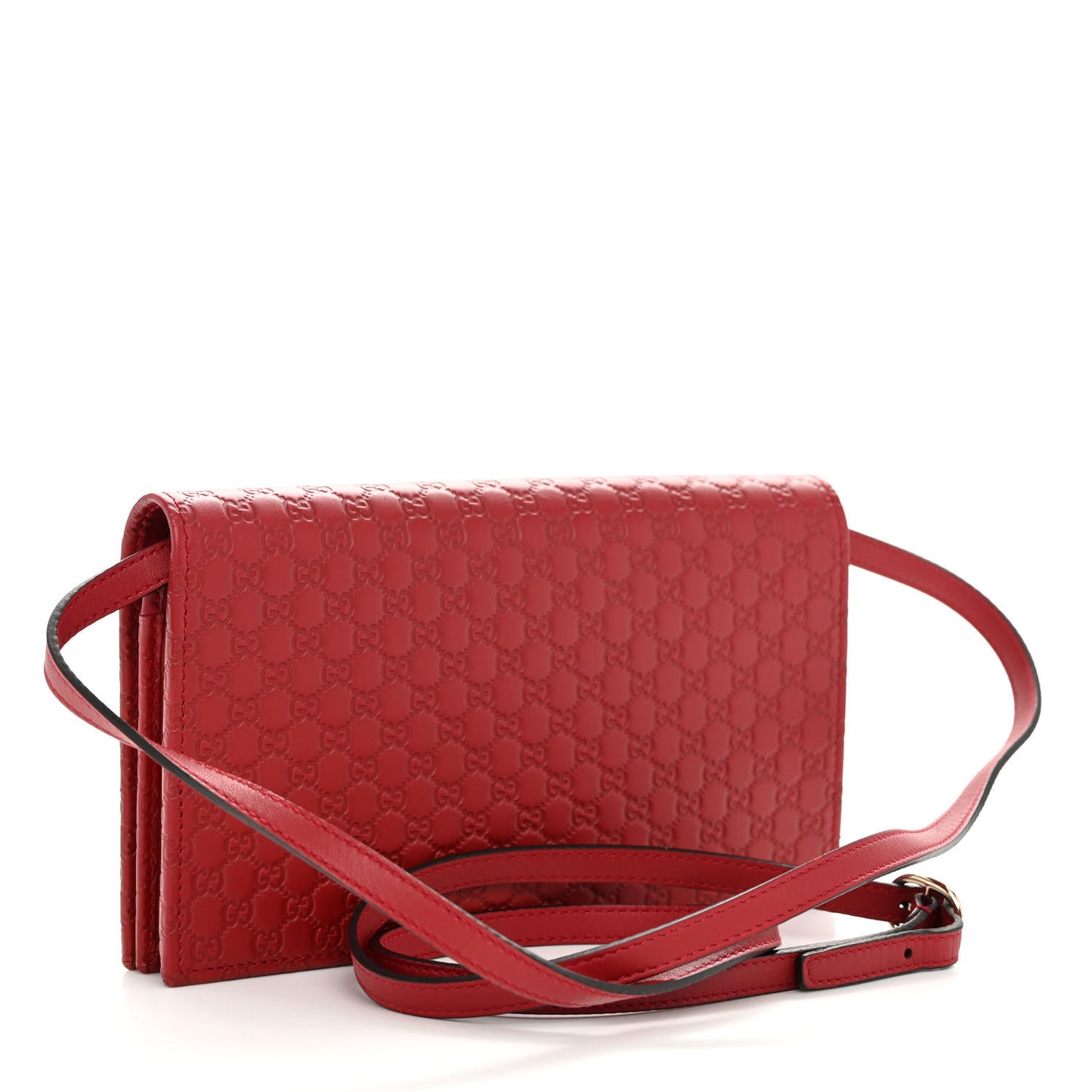 Microguccissima Crossbody Wallet Red
