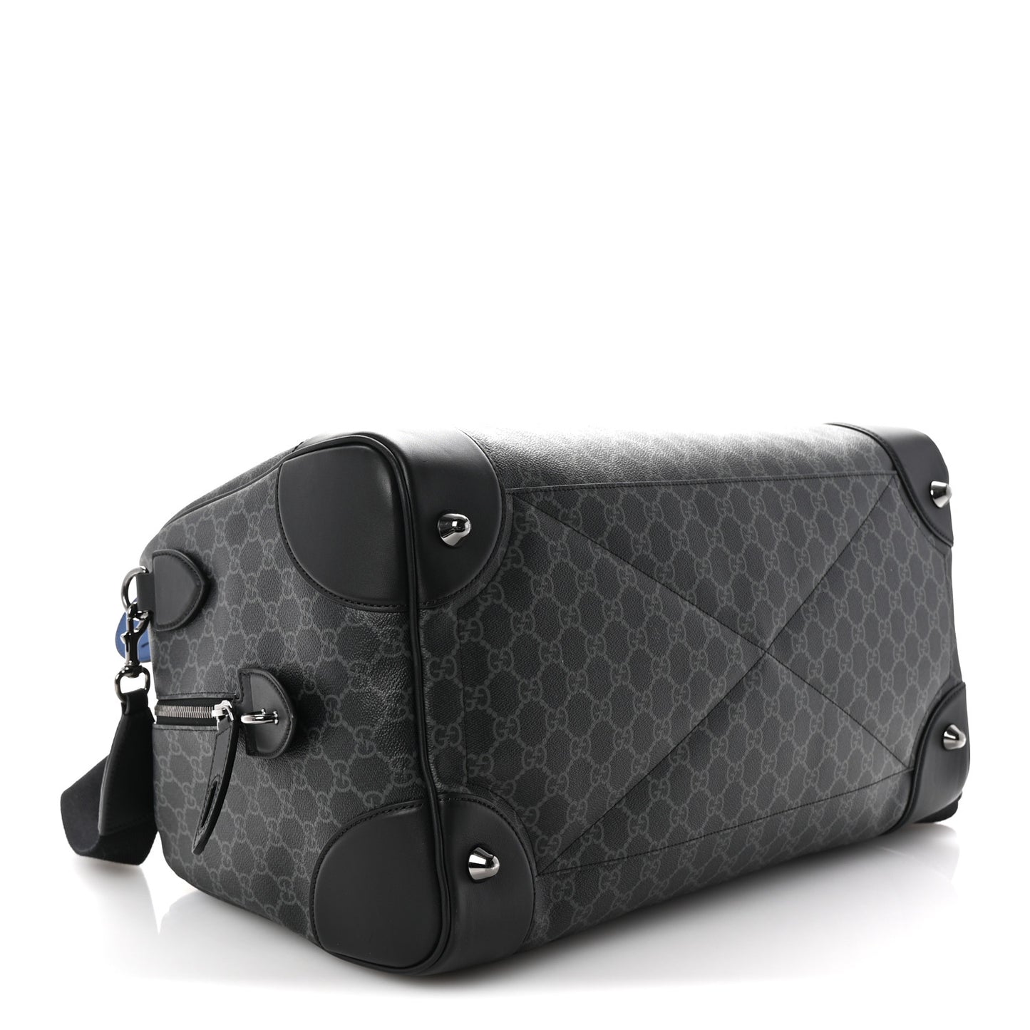 GG Supreme Monogram Calfskin GG Emblem Medium Duffle Bag Black