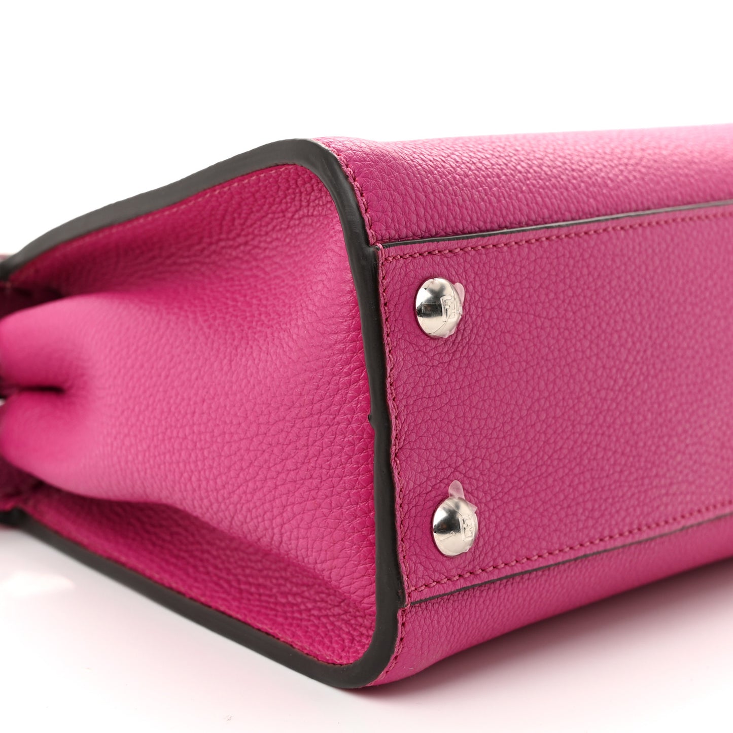 Vitello Granato Camoscio Selleria Macro Stitchings Mini Peekaboo Iconic Satchel Magenta