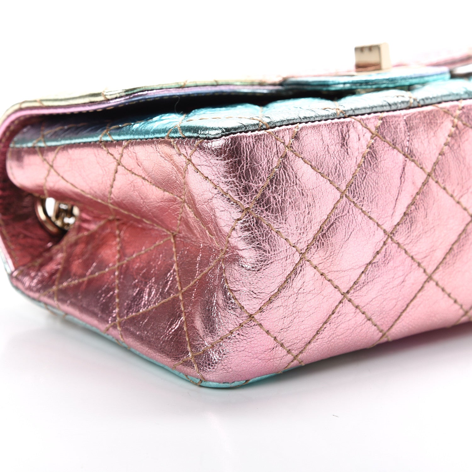 Chanel Metallic Goatskin Quilted Mini 2.55 Reissue Flap Multicolor 8 of 10