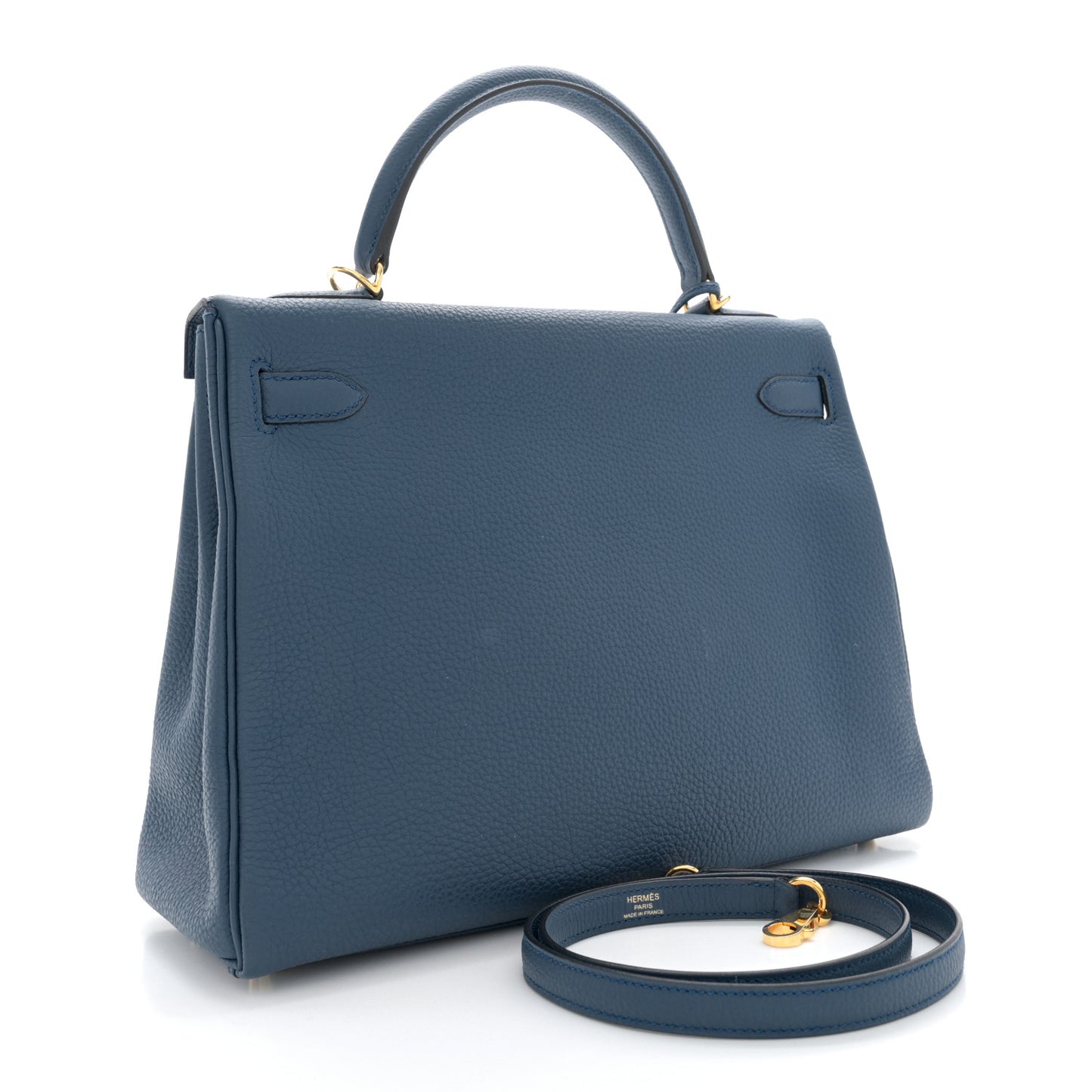 Togo Kelly Retourne 32 Bleu Agate