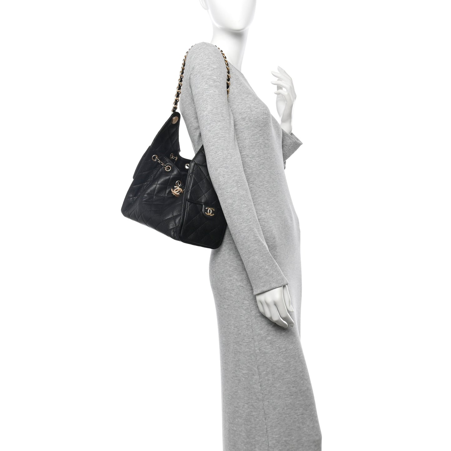 Caviar Quilted Small Chanel 25 Handbag Black
