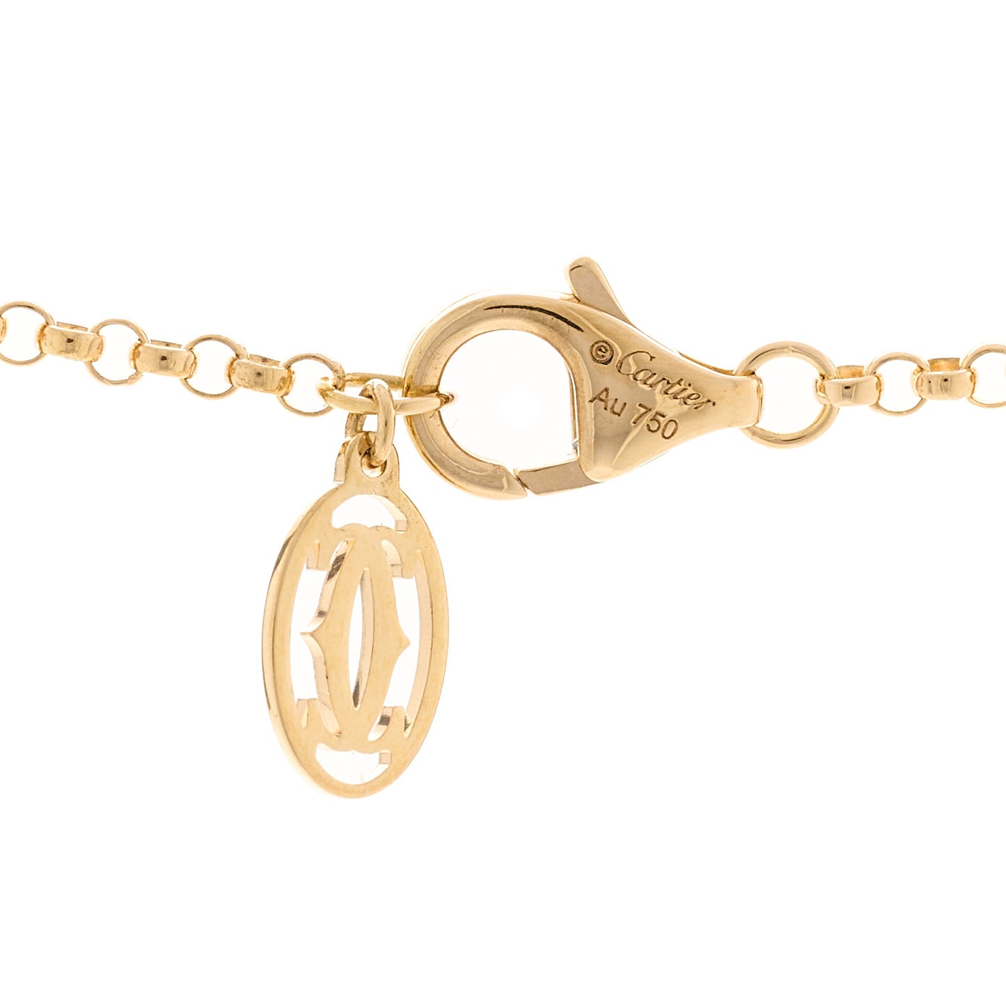 18K Yellow Gold Tsavorite Onyx Panthere De Cartier Pendant Necklace