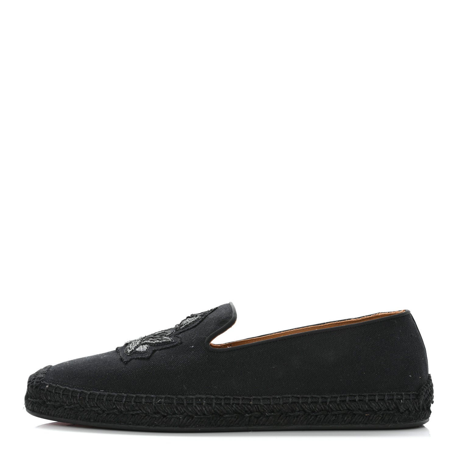 Christian Louboutin Canvas Mens Nanou Orlato Flat Espadrilles 44 Black 2 of 6