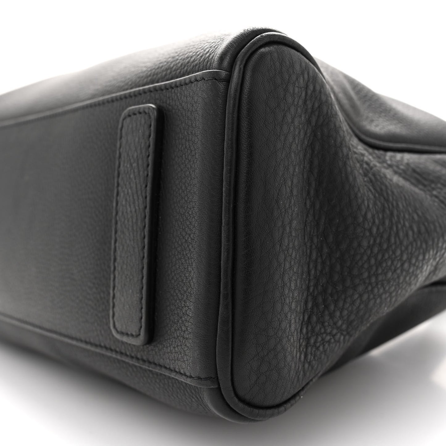 Grained Calfskin Soft Bowling Bag Black