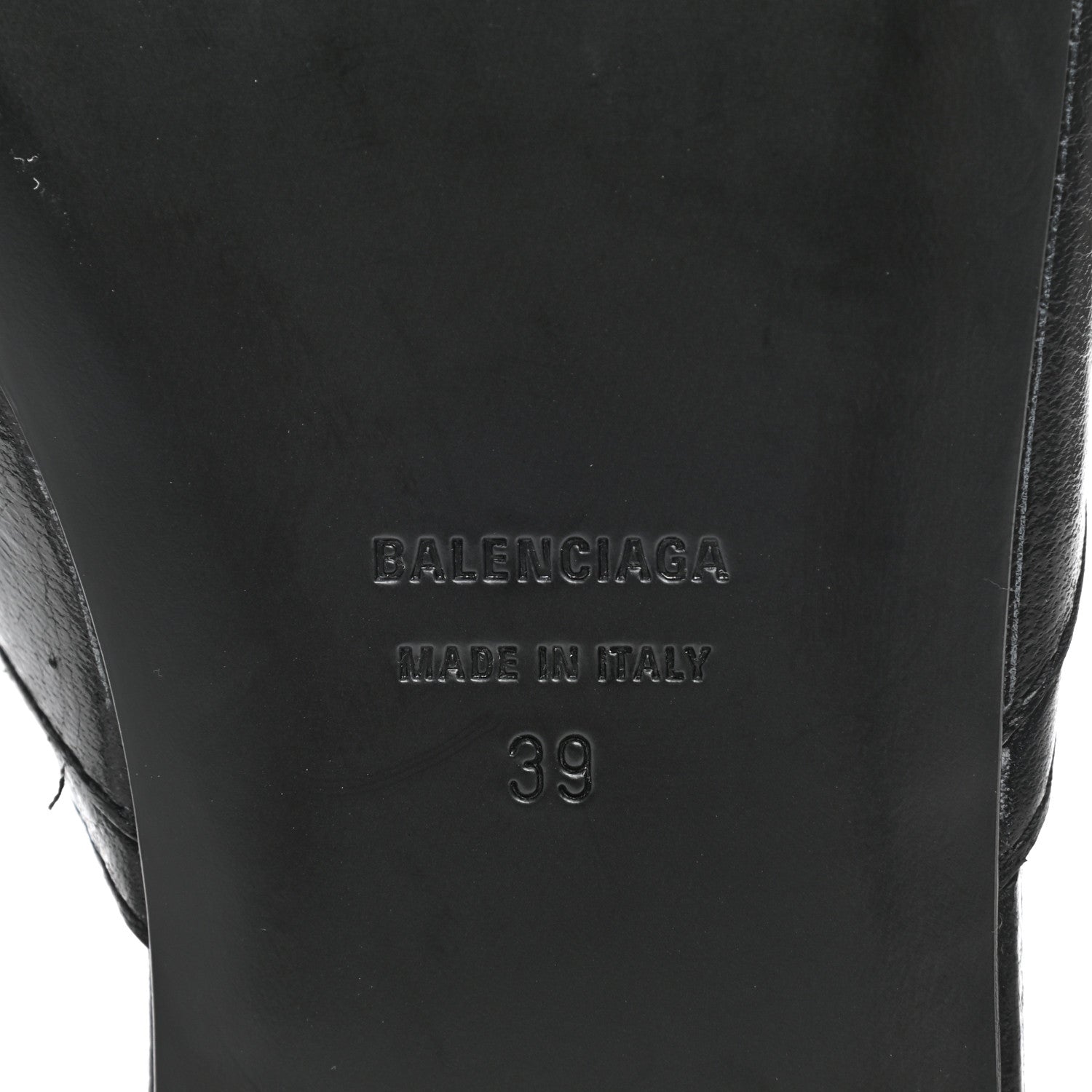 Balenciaga Agneau Arena Cagole Flat Slide Sandals 39 Black 6 of 8