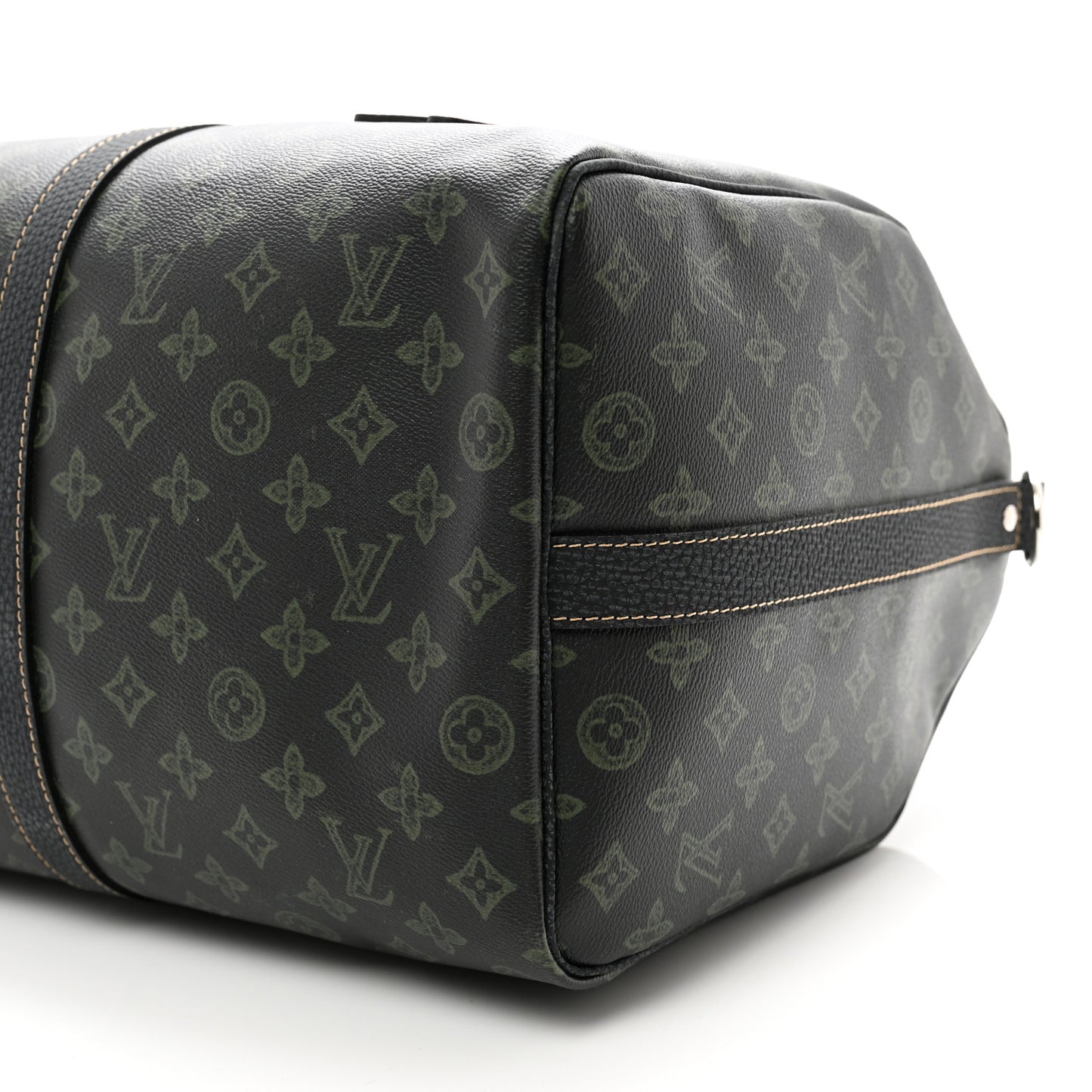 Monogram LV Record Keepall Bandouliere 50 Dark Green