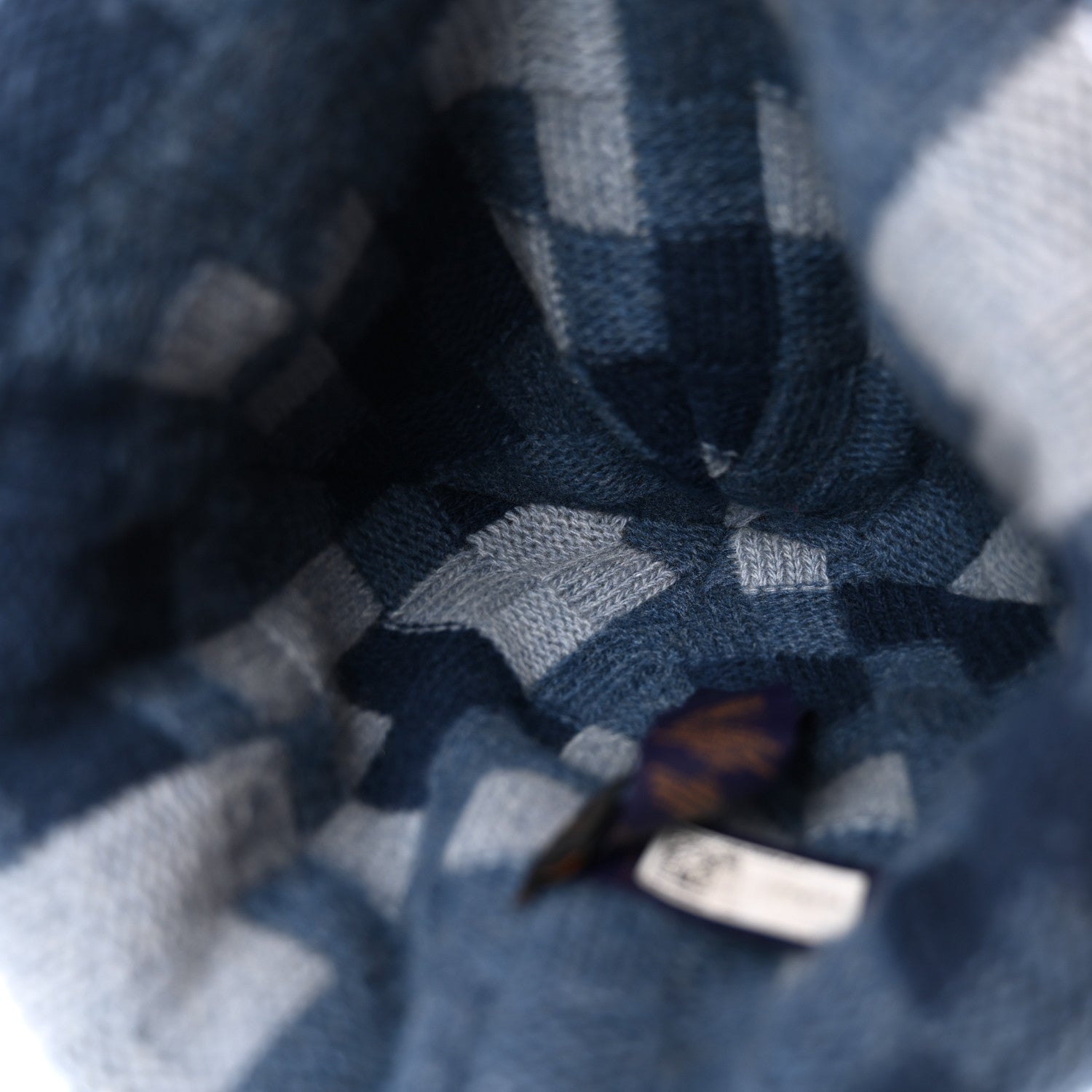 Louis Vuitton Wool Damoflage Beanie Hat Blue 7 of 11