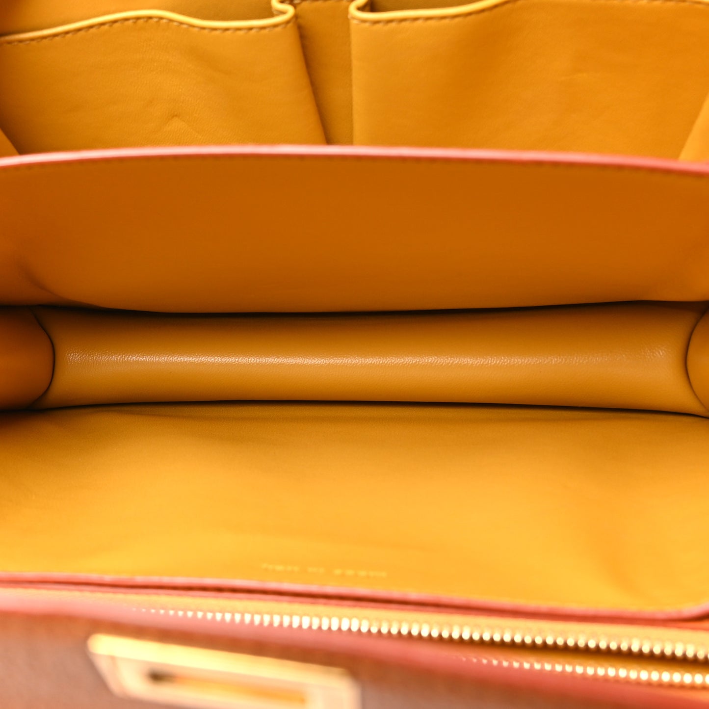 Goatskin Medium Classic Box Flap Bag Orange
