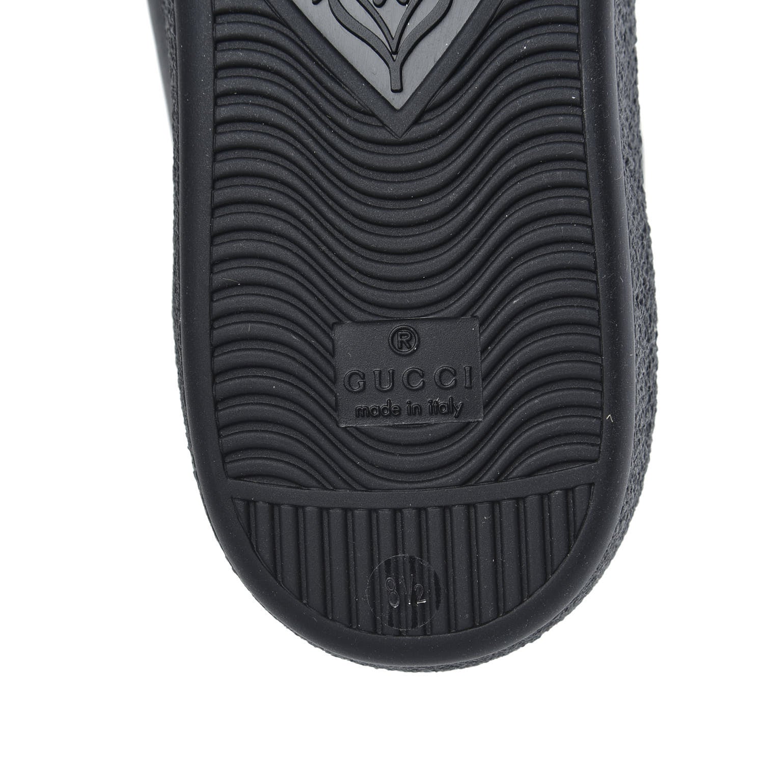 Gucci Calfskin Green Panther Print Mens Ace Sneakers 8.5 Black 7 of 8