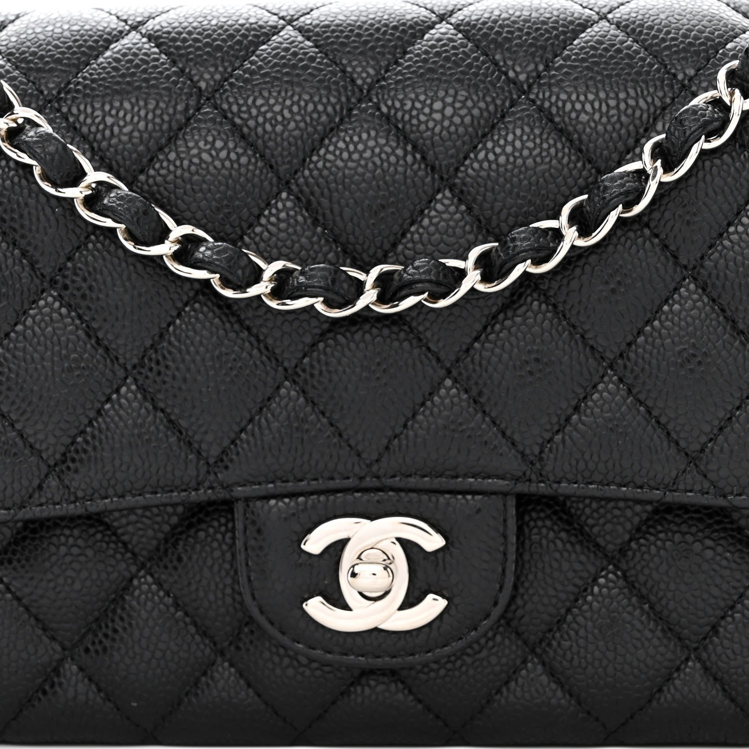 Chanel Caviar Quilted Medium Double Flap Black 8 of 11