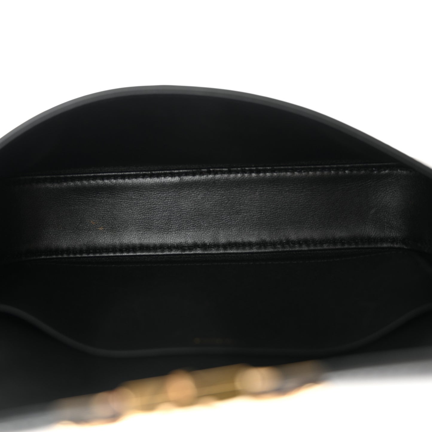 Shiny Calfskin Triomphe Shoulder Bag Black