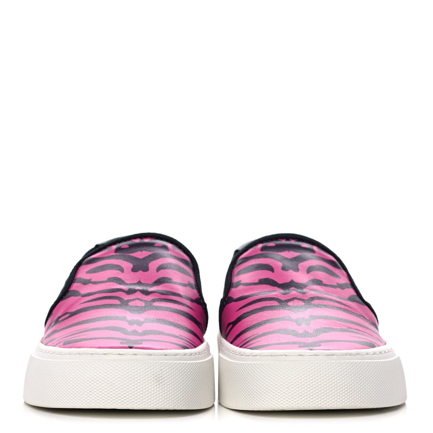 Nappa Zebra Womens Venice Slip On Sneakers 36 Fuchsia Black