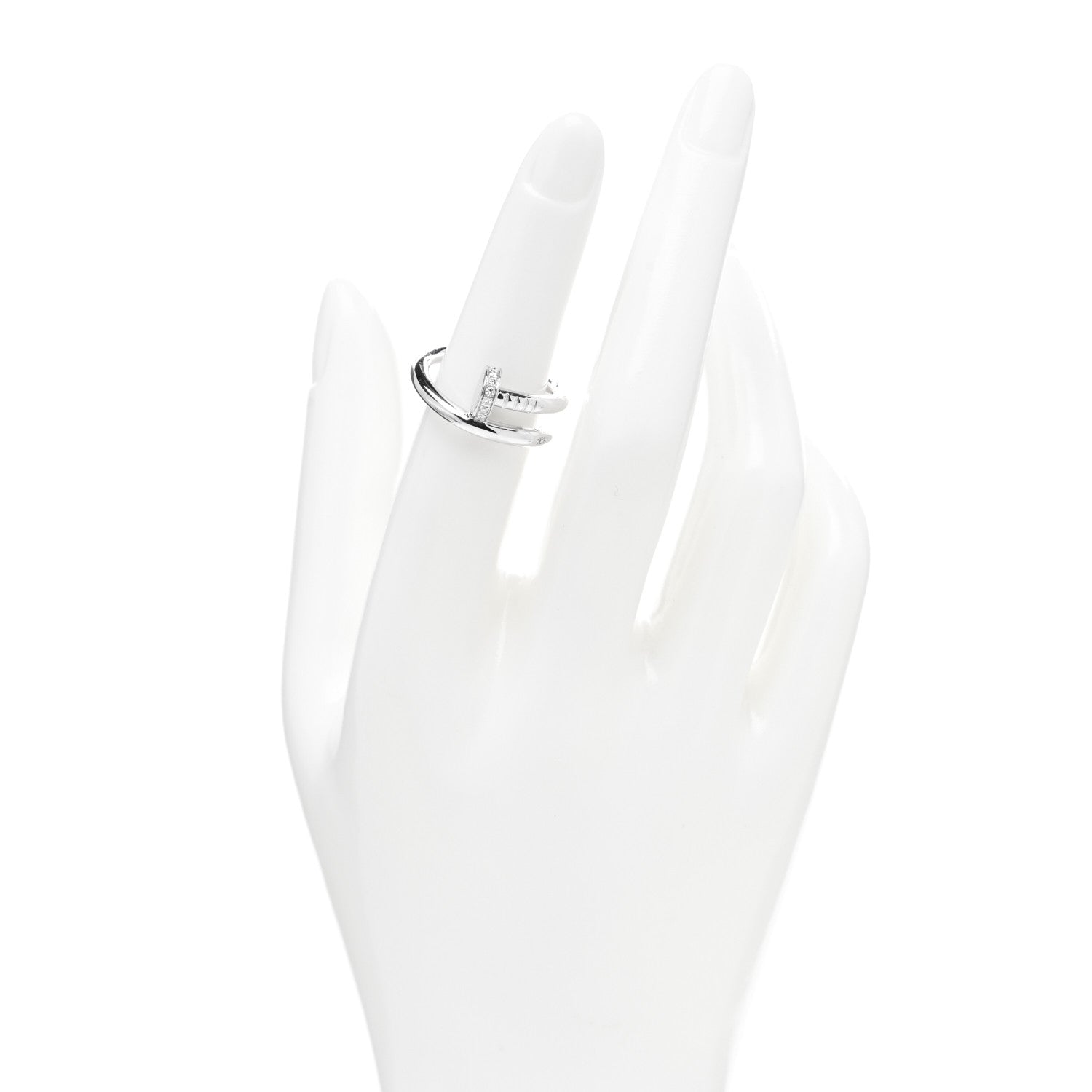 Cartier 18K White Gold Diamond Juste Un Clou Ring 52 6 2 of 5