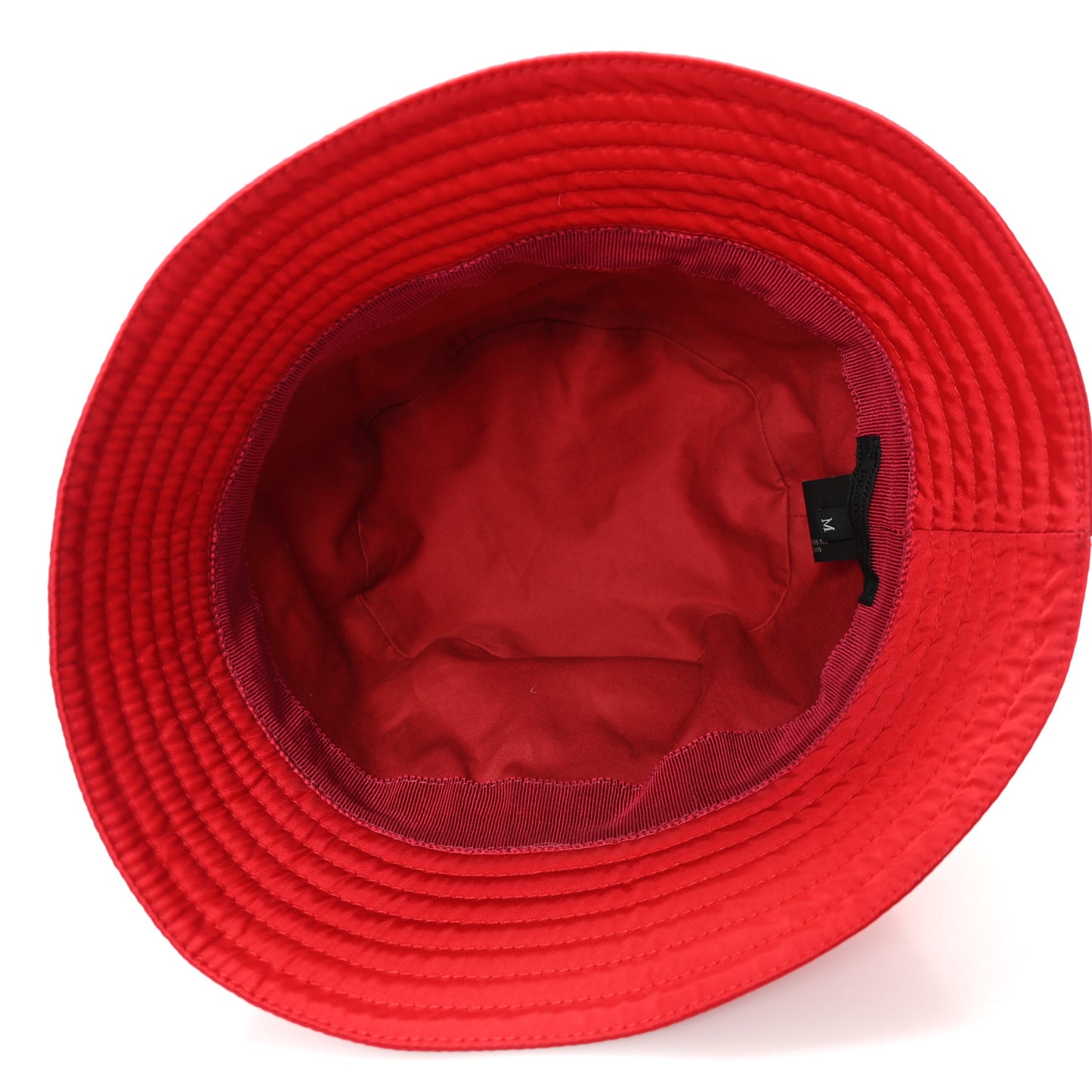 Re-Nylon Metal Triangle Logo Womens Bucket Hat M Rosso