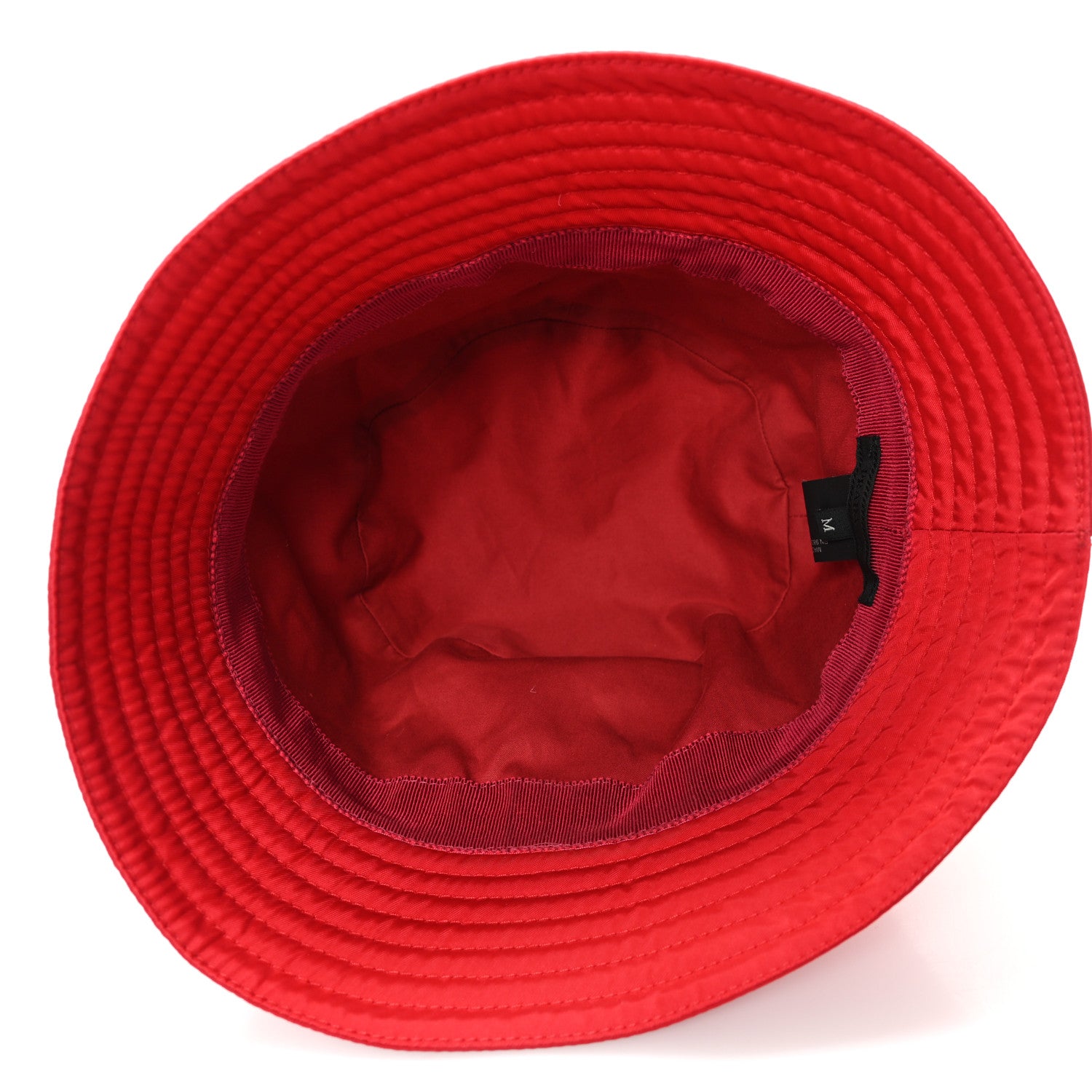 Prada Re-Nylon Metal Triangle Logo Womens Bucket Hat M Rosso 7 of 8