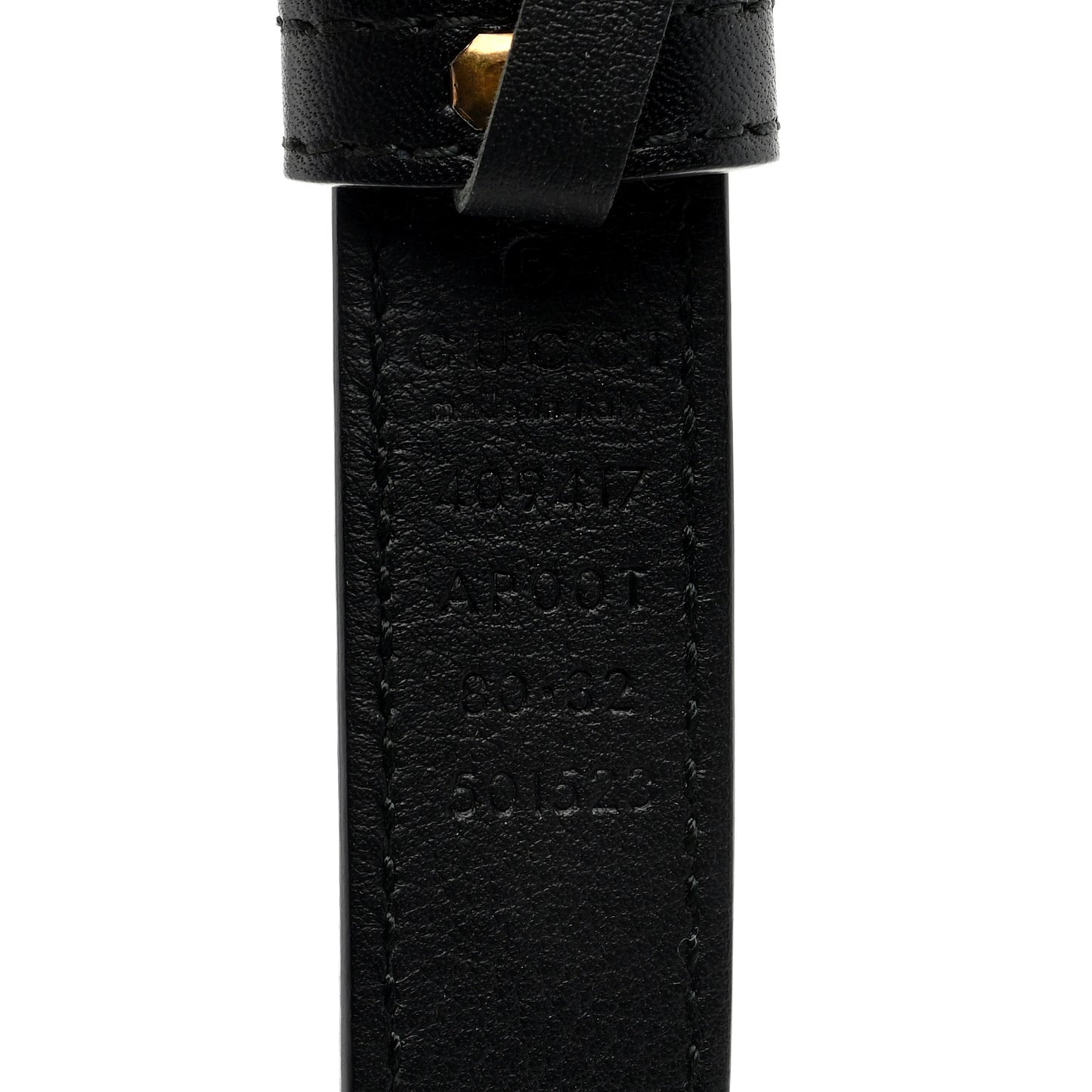 Calfskin Double G 20mm Belt 80 32 Black