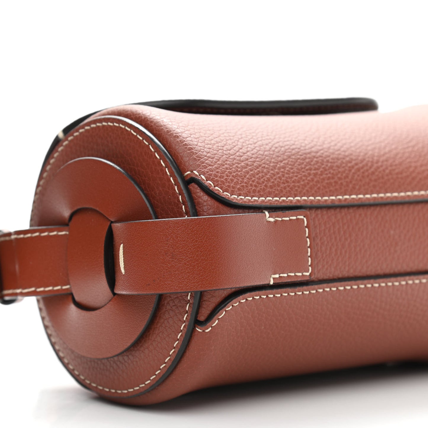 Small Grain Smooth Calfskin Mini Darryl Crossbody Sepia Brown