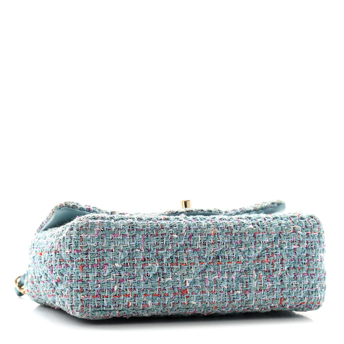 Tweed Quilted Mini Rectangular Flap Turquoise Purple White Red