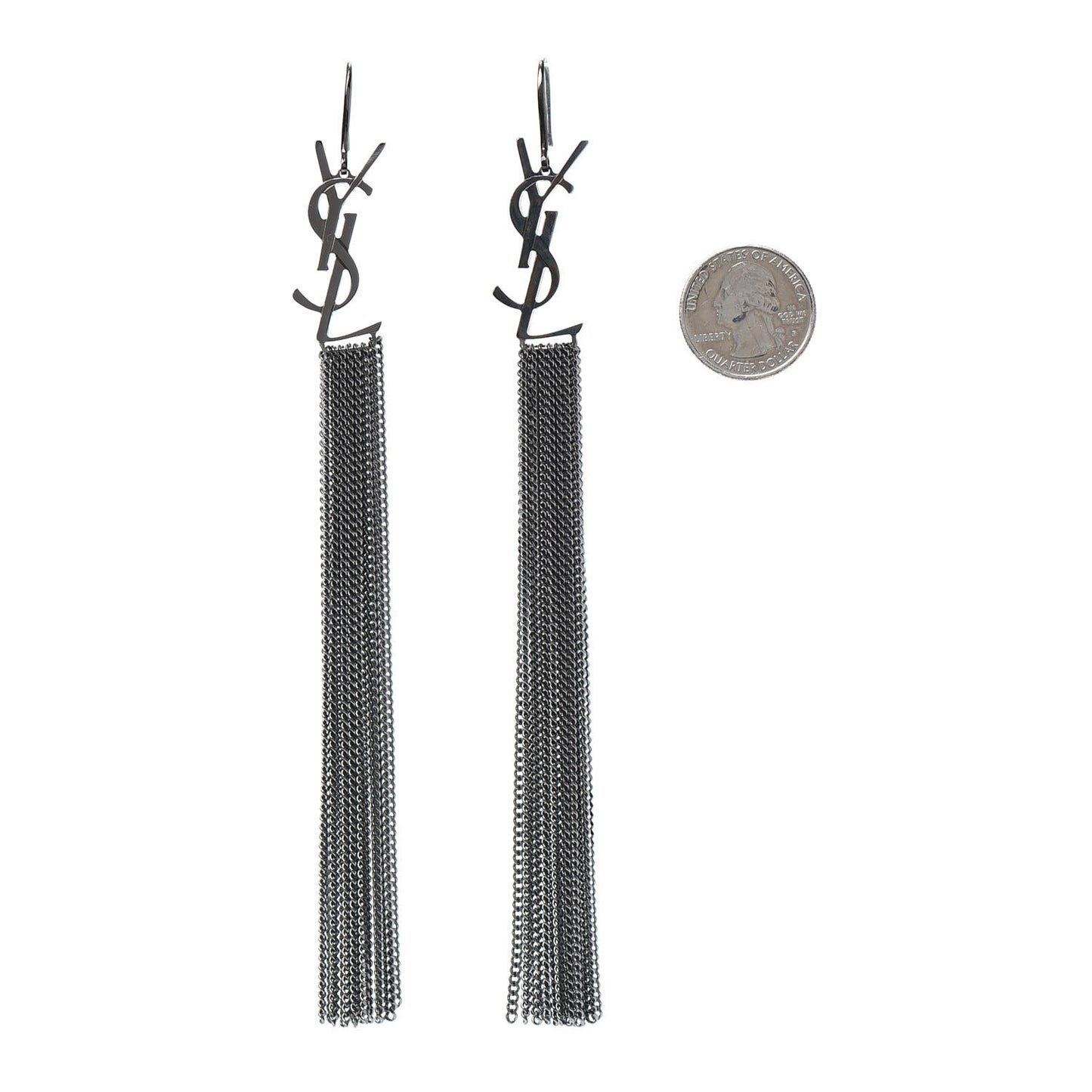 Brass Monogram Chain Earrings