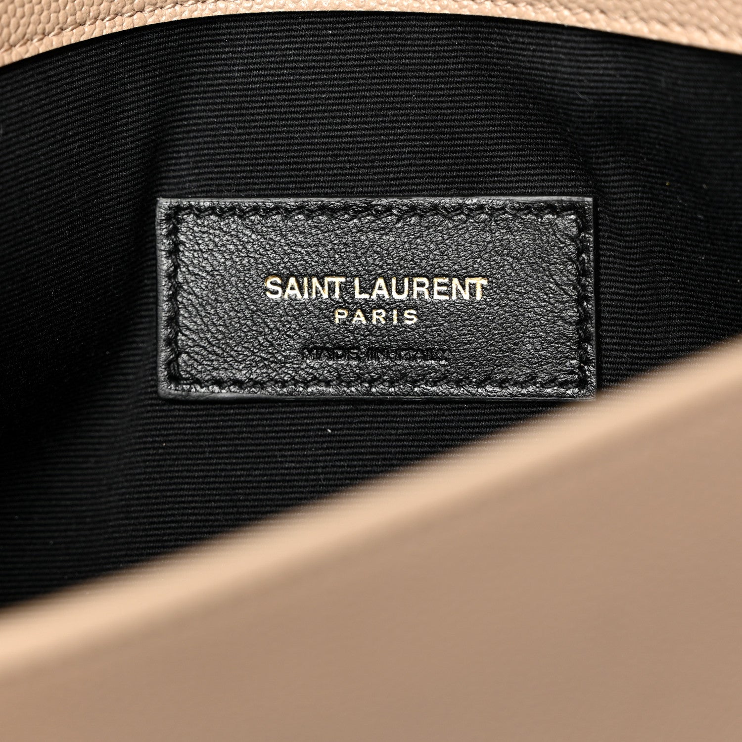 Saint Laurent Grain De Poudre Uptown Pouch Dark Beige 7 of 8