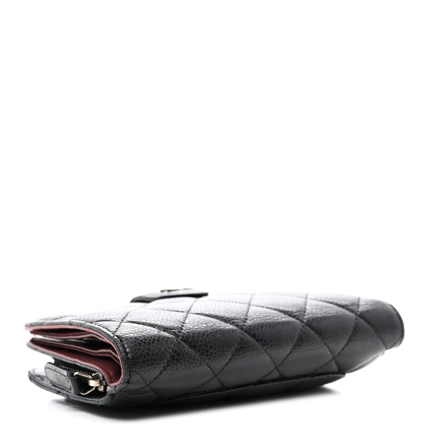 Caviar Quilted CC French Wallet Black