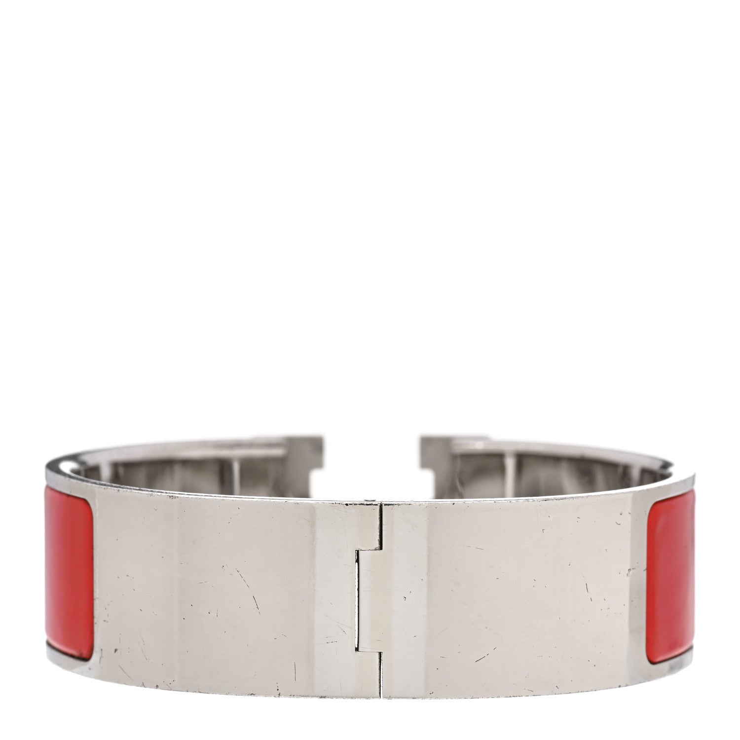 Hermes Enamel Wide Clic Clac H Bracelet PM Red 3 of 4