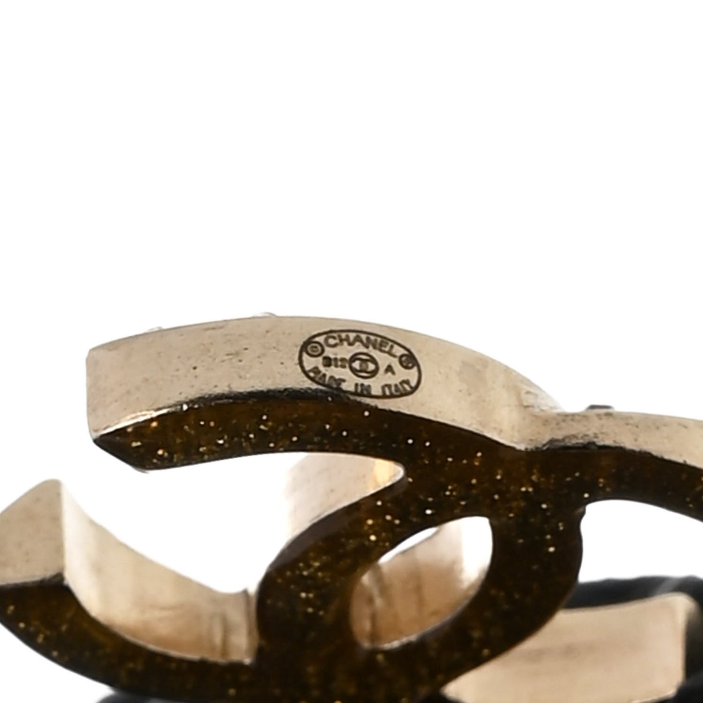 Pearl Crystal Chain CC Fancy Belt 80 32 Black Gold