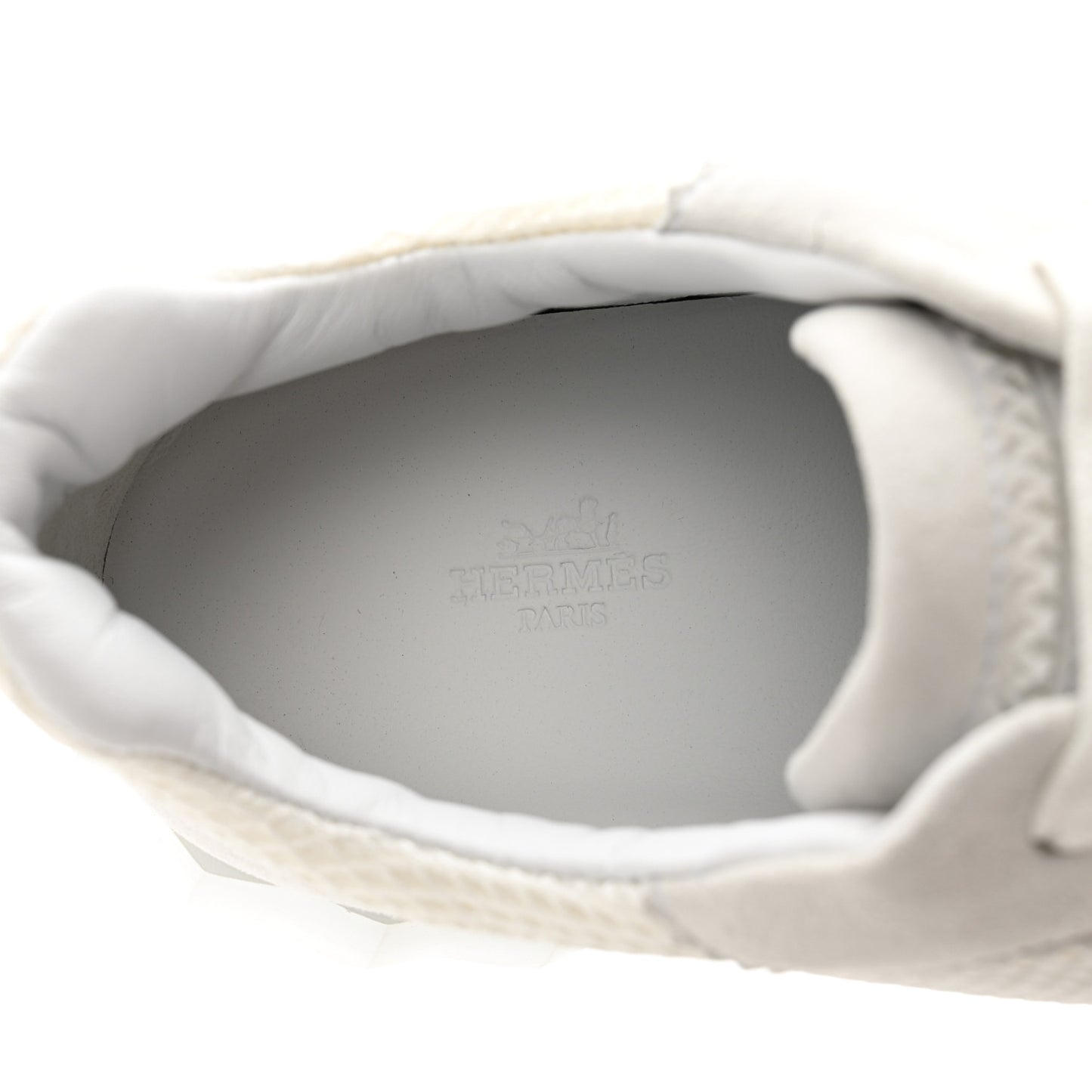 Air Mesh Suede Goatskin Bouncing Sneakers 44 White Black