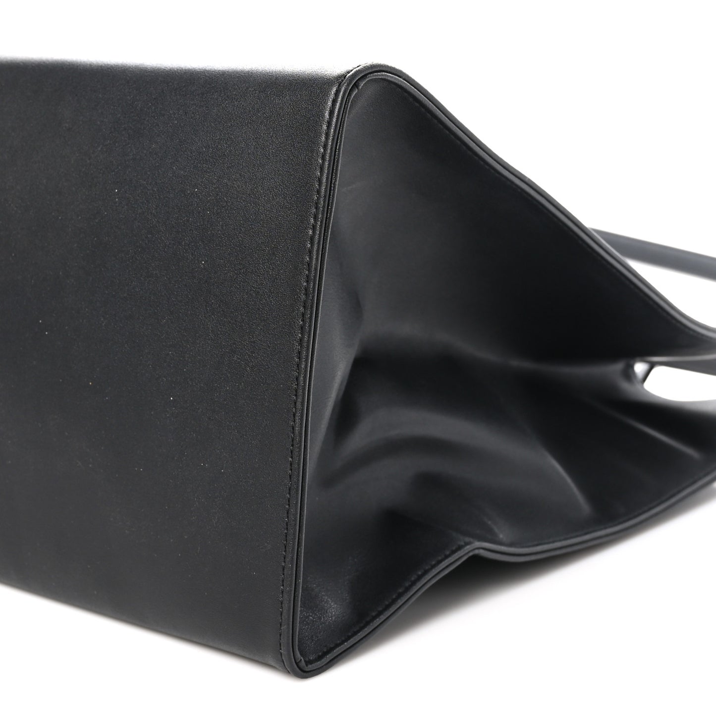 Vegan Leather Large Shopping Bag Black