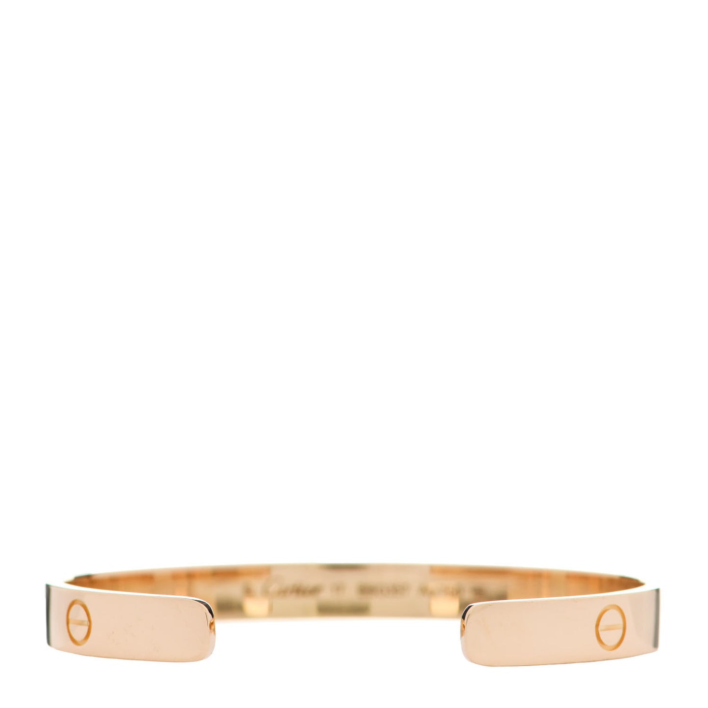 18K Yellow Gold LOVE Cuff Bracelet 17
