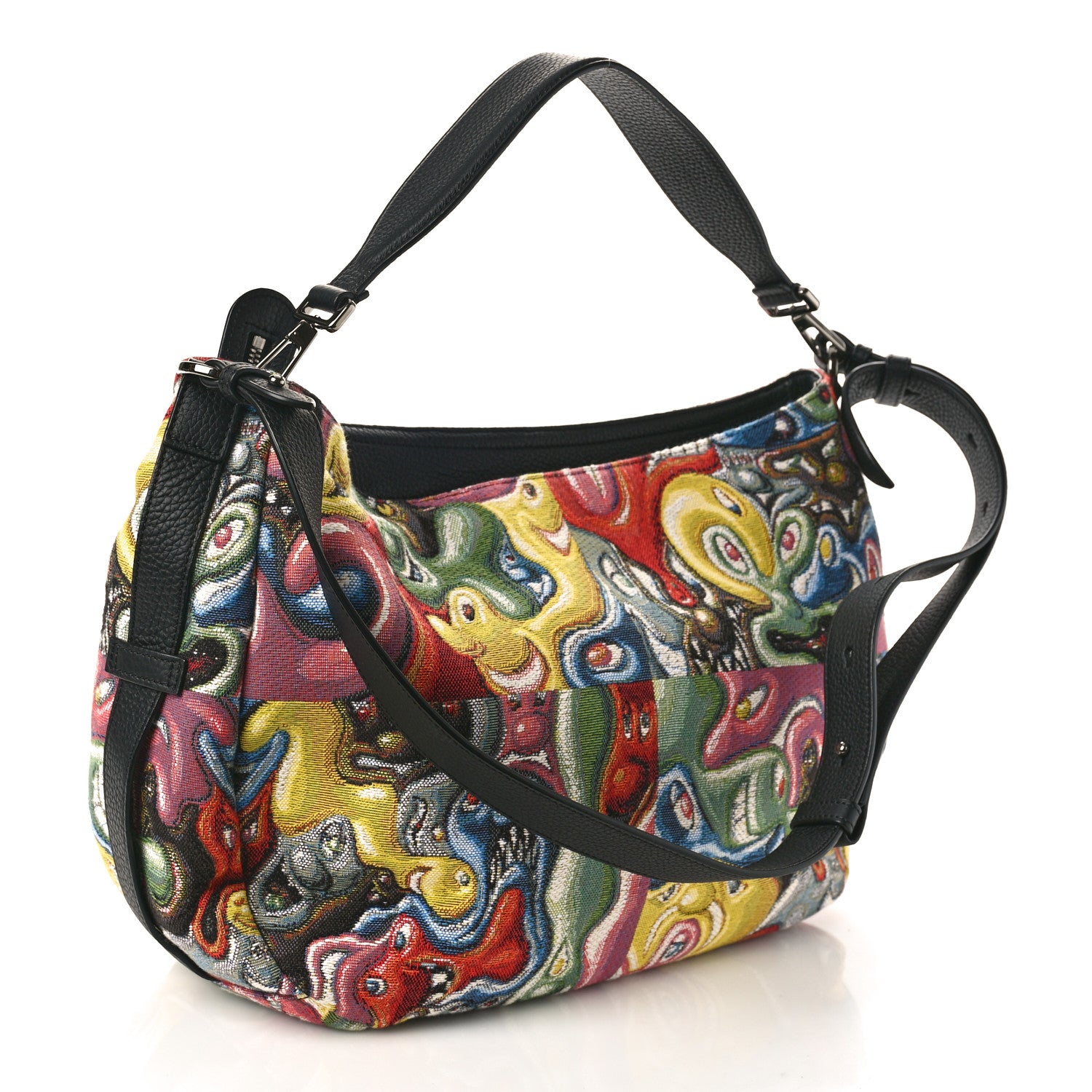 Christian Dior CHRISTIAN DIOR X KENNY SCHARF Jacquard Printed Soft Saddle Bag Multicolor 3 of 9