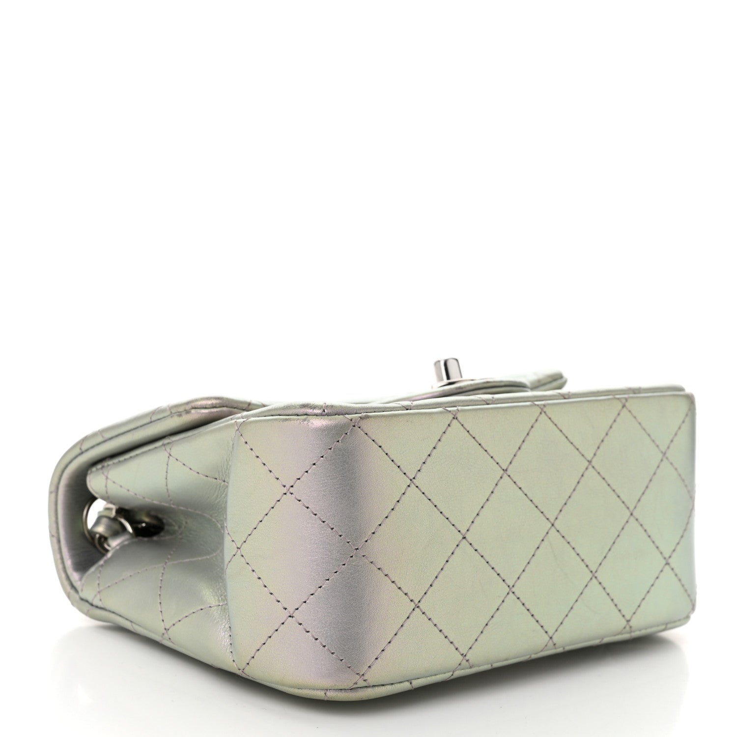 Chanel Iridescent Lambskin Quilted Mini Square Flap Light Purple 4 of 11
