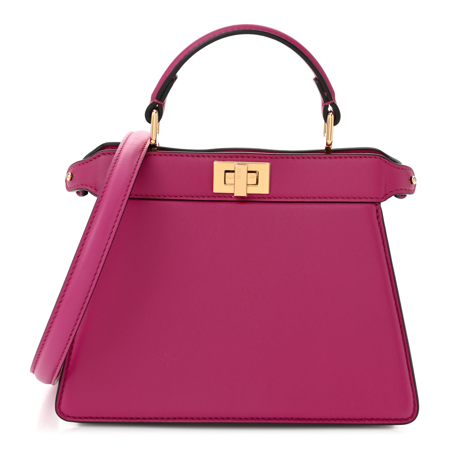 Fendi Shiny Nappa Petite Peekaboo I SEE U Satchel Ciclamino Pilar