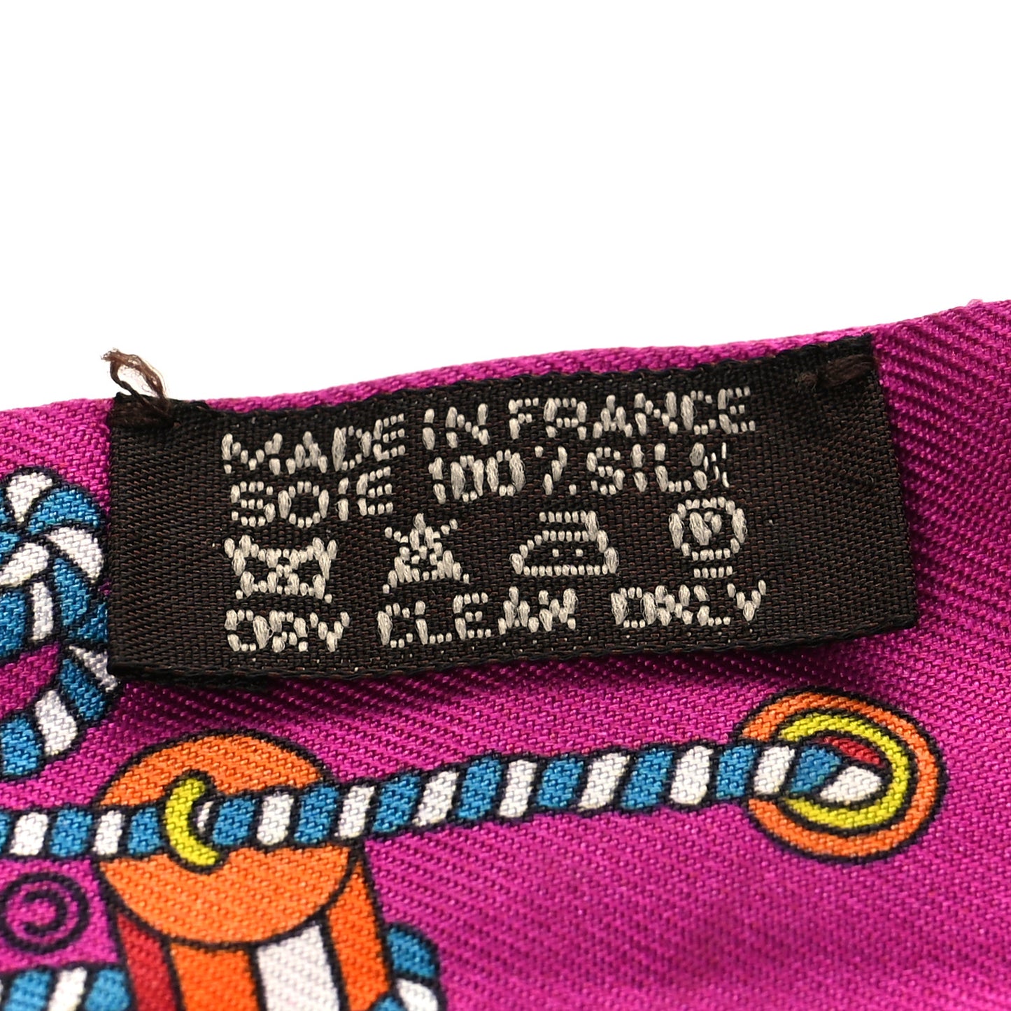 Silk Cordages Twilly Scarf Fuchsia Vert Orange