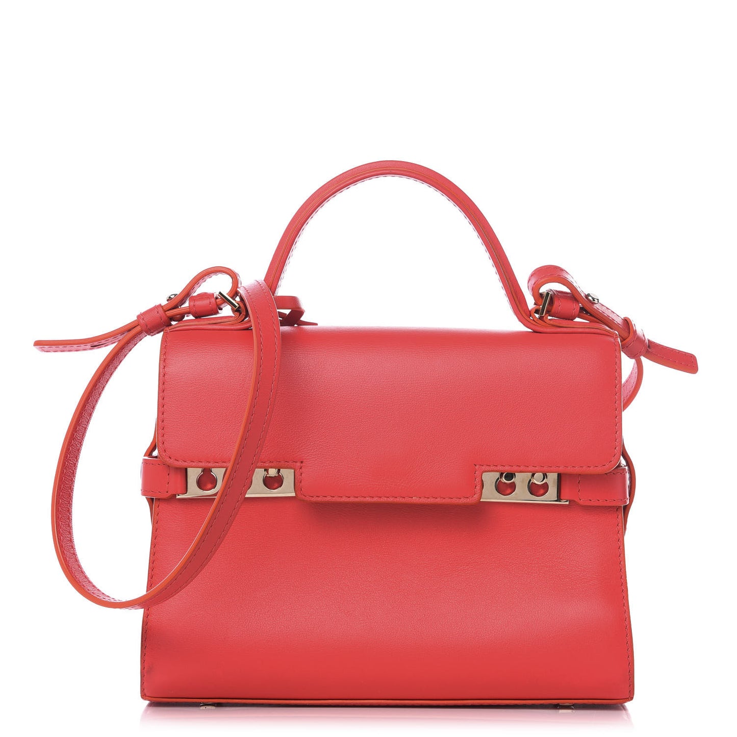 Smooth Calfskin Mini Tempete Satchel Red